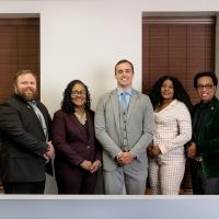 Left to right: James Carter, Chevella Young, Noah Walker, Tammy Harris, Ricky Jernigan