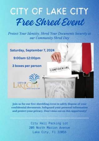 City of Lake City Free Shred Event