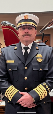 Fire Chief Josh Wehinger in uniform.