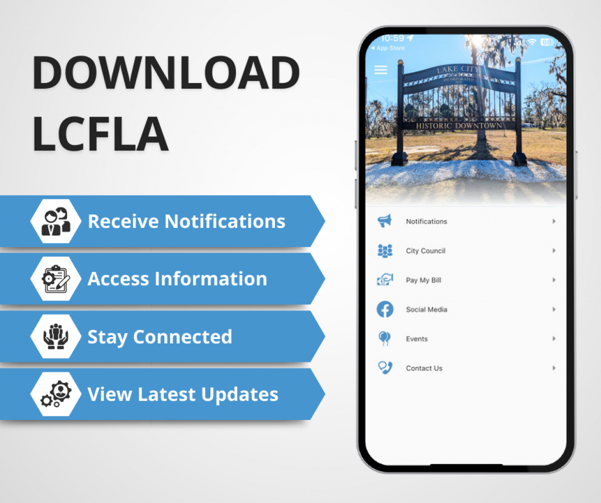Picture of LCFLA app on a smartphone.